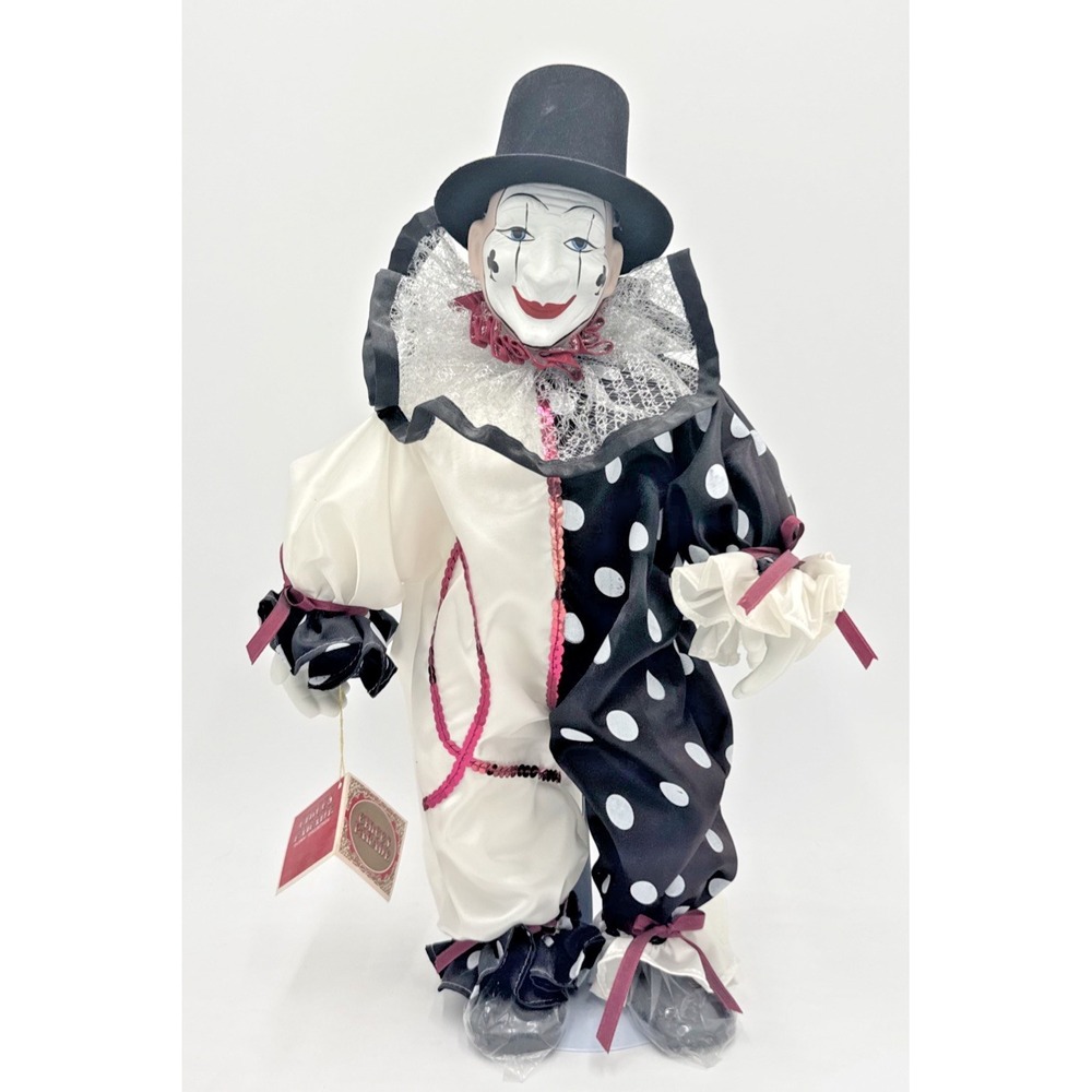 Anco Circus Parade Clown !68" Porcelain Bisque Hand Painted 1991 Stand